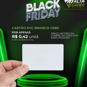 Cartão Branco PVC CR-80  Premium 0,76mm - 6000 unidades