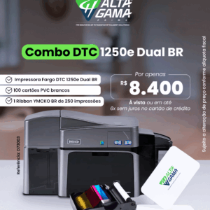 Impressora de cartões e crachá Fargo DTC1250e Dual BR