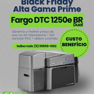 Impressora de cartões e crachá Fargo DTC1250e Dual BR COMBO