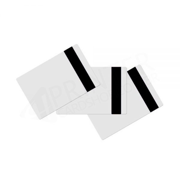 Cartão Branco PVC com Tarja Infrared Preto Vertical CR-80 0,76MM 0,86mm x 0,54mm