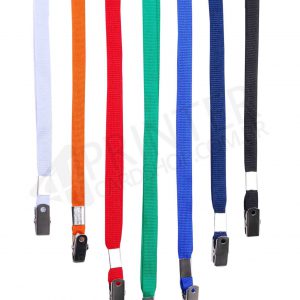 Cordão Liso para Crachá com Presilha Jacaré Cores