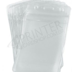 Porta Crachá Transparente Vertical - 3847