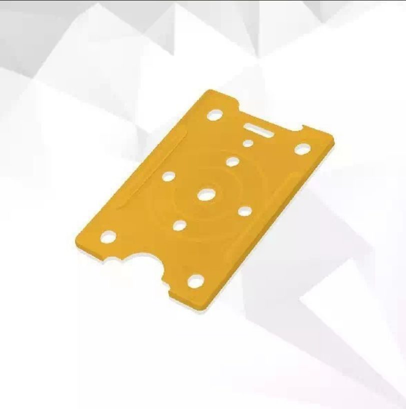 Porta Crachá Rígido Vertical Amarelo - 50 uni