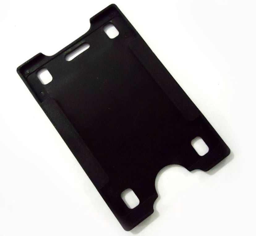 Porta Crachá Rígido Vertical Preto - 50 uni