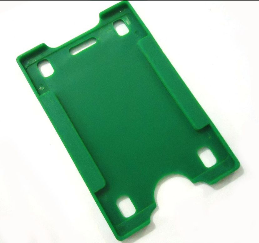 Porta Crachá Rígido Vertical Verde - 50 uni