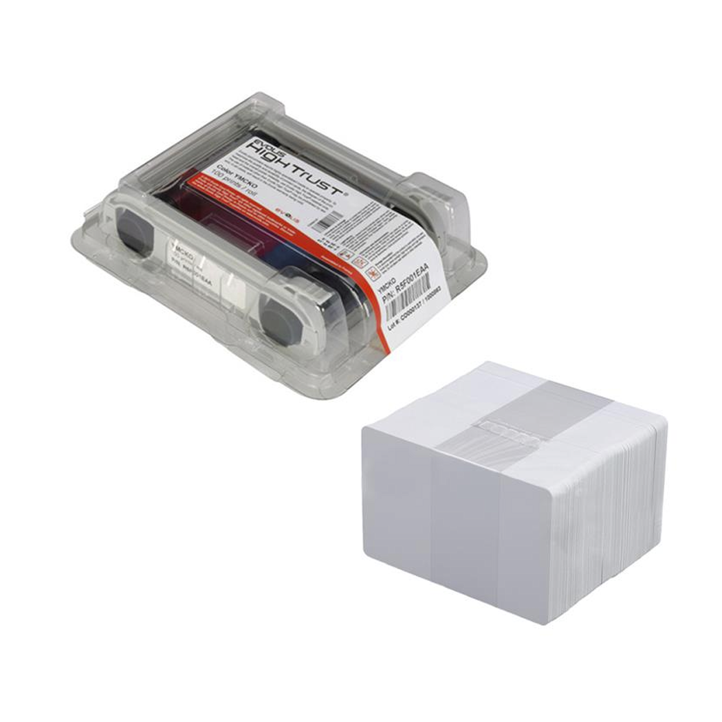 Ribbon Evolis 300 Imp + 100 Cartões - Combo