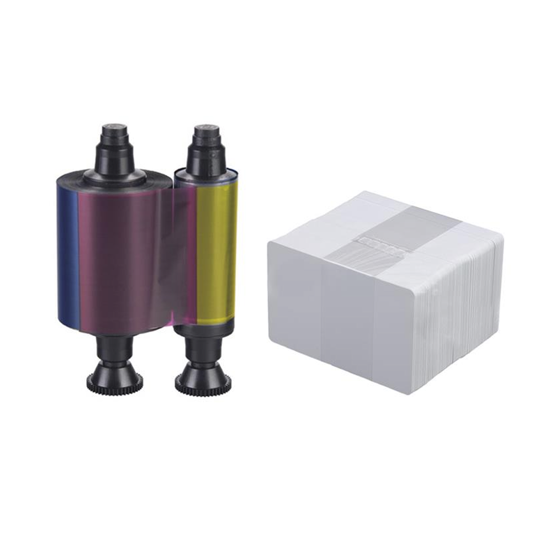 Ribbon Evolis + 100 Cartões - Combo